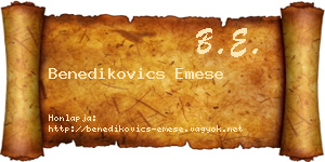 Benedikovics Emese névjegykártya